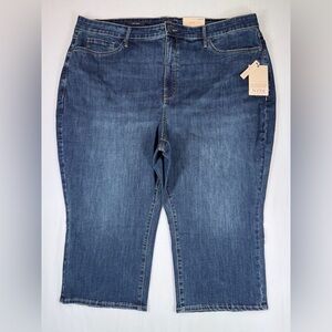 NWT NYDJ Joni High-Rise Relaxed Denim Capris Jeans in Olympus Size 24WP 21”‎
